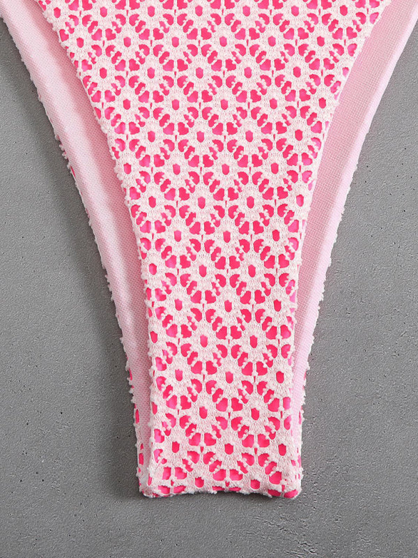 Floral High-Waisted Bikini – Vibrant Colors, Sexy Cut & Stretch Fit