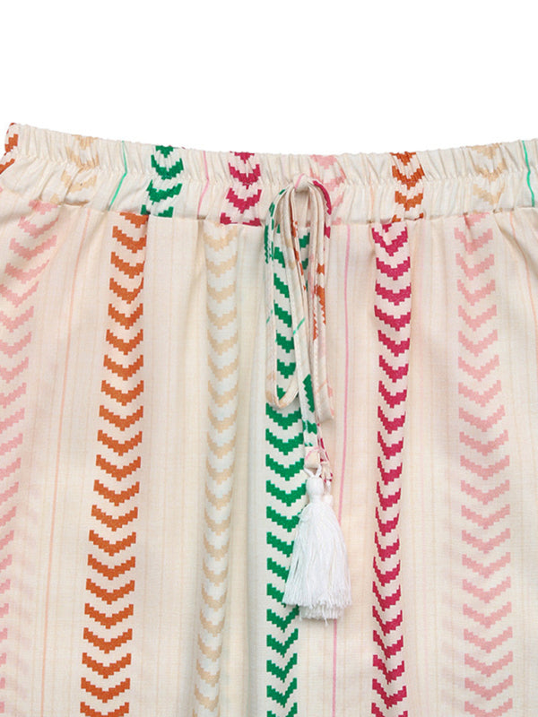 Boho Patchwork Print Maxi Skirt