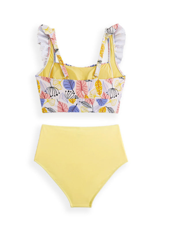 Ruffled Two-Piece Bikini Set – High Elasticity, Soft Knit Fabric, Sexy Fit
