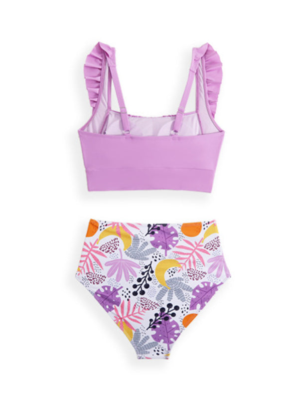 Ruffled Two-Piece Bikini Set – High Elasticity, Soft Knit Fabric, Sexy Fit