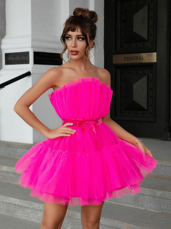 Romantic Tulle Bow Dress