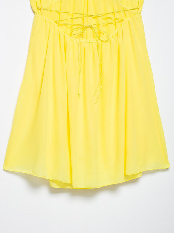 Sleeveless V-Neck Halter Mini Dress