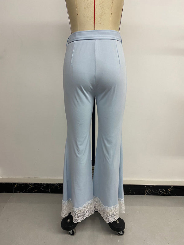 Flared Lace High Waist Pants – Smiling Maria