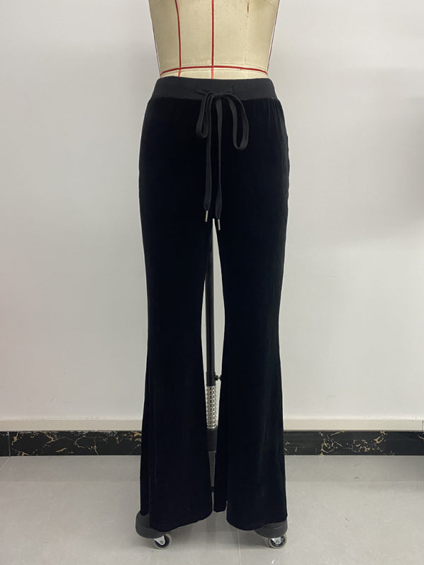 Velvet Flared Trousers – Smiling Maria