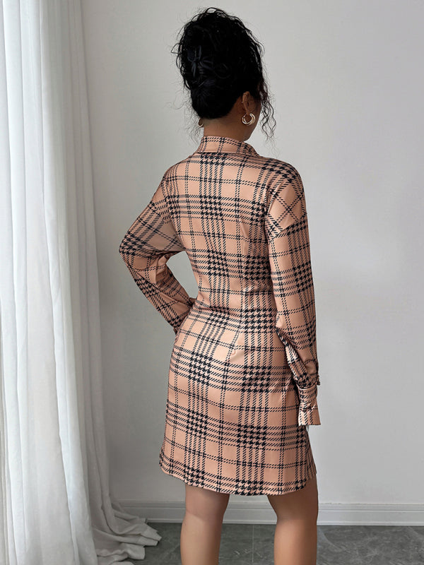 Long Sleeve Button Maxi Dress – Relaxed Fit, Woven Finish, Four Season Wear