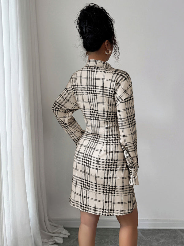 Long Sleeve Button Maxi Dress – Relaxed Fit, Woven Finish, Four Season Wear