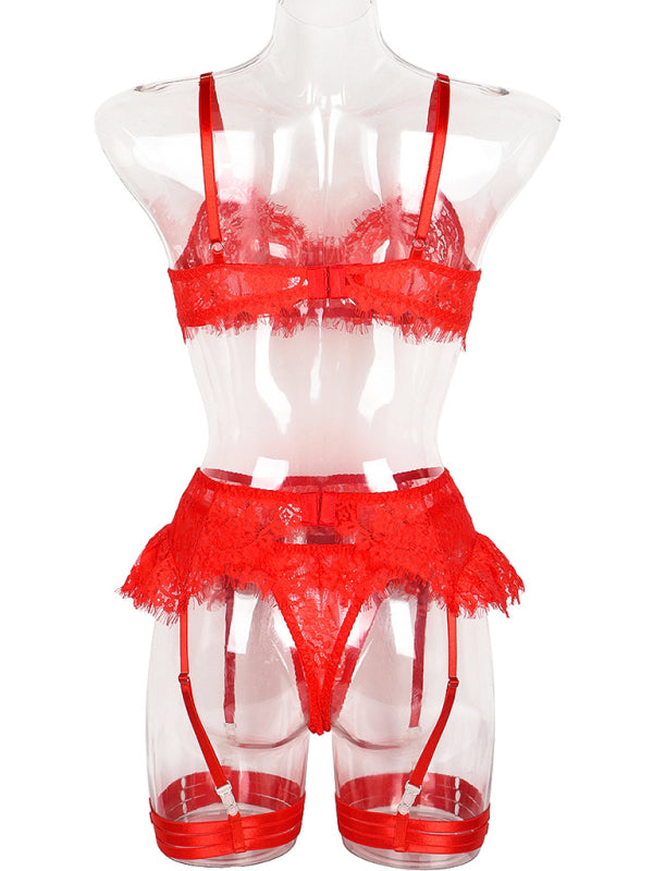 Spitzen-Strumpfhalter-Vier-Teile-Set – Smiling Maria