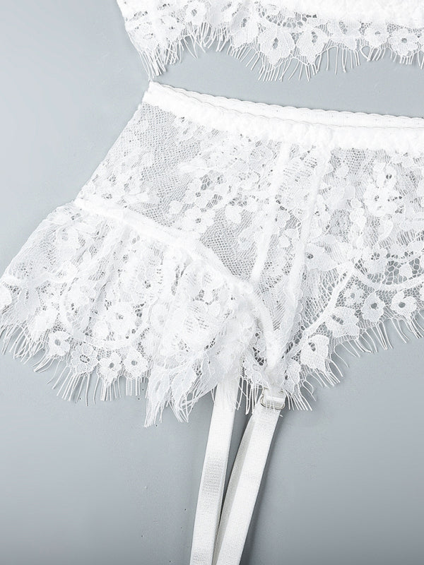 Spitzen-Strumpfhalter-Vier-Teile-Set – Smiling Maria