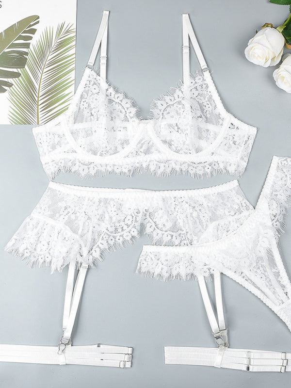 Spitzen-Strumpfhalter-Vier-Teile-Set – Smiling Maria