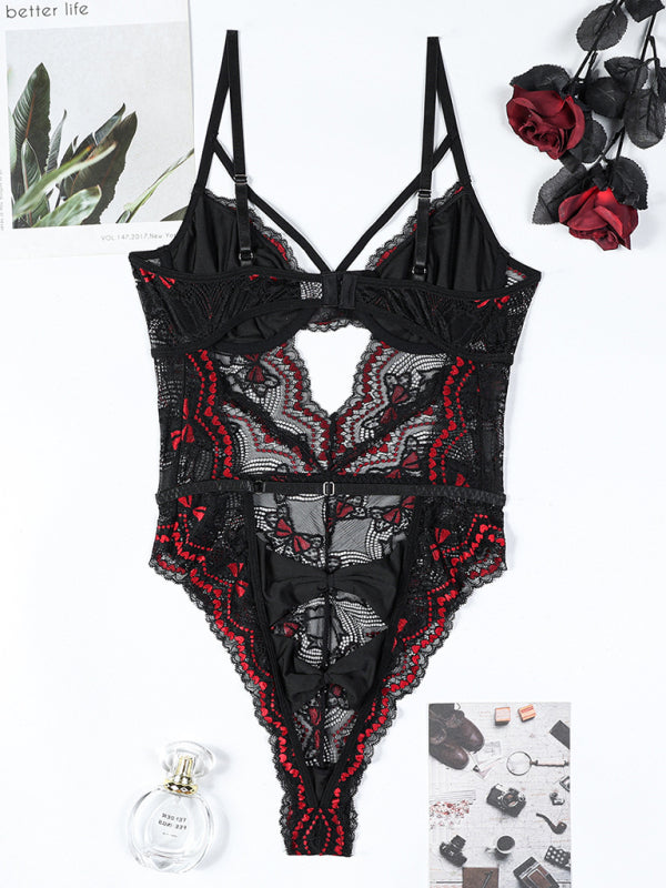 Backless Bow Tie Sexy Bodysuit