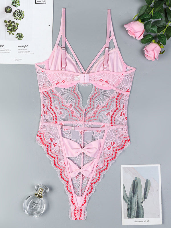 Backless Bow Tie Sexy Bodysuit