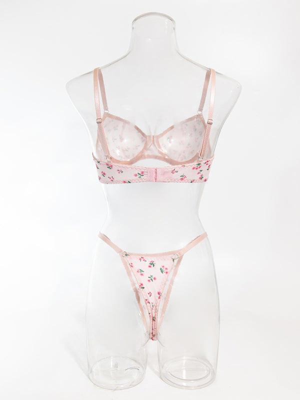Bloemen Gebreide Lingerieset – Smiling Maria