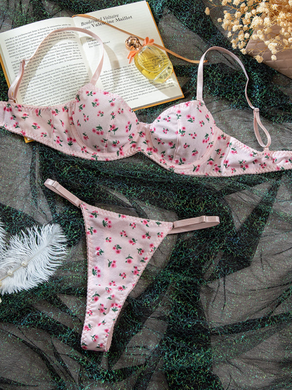 Bloemen Gebreide Lingerieset – Smiling Maria