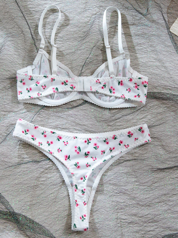 Bloemen Gebreide Lingerieset – Smiling Maria