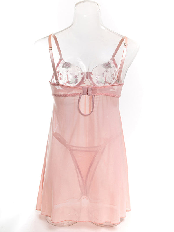 Floral Lace Embroidered Bra & Panty Set
