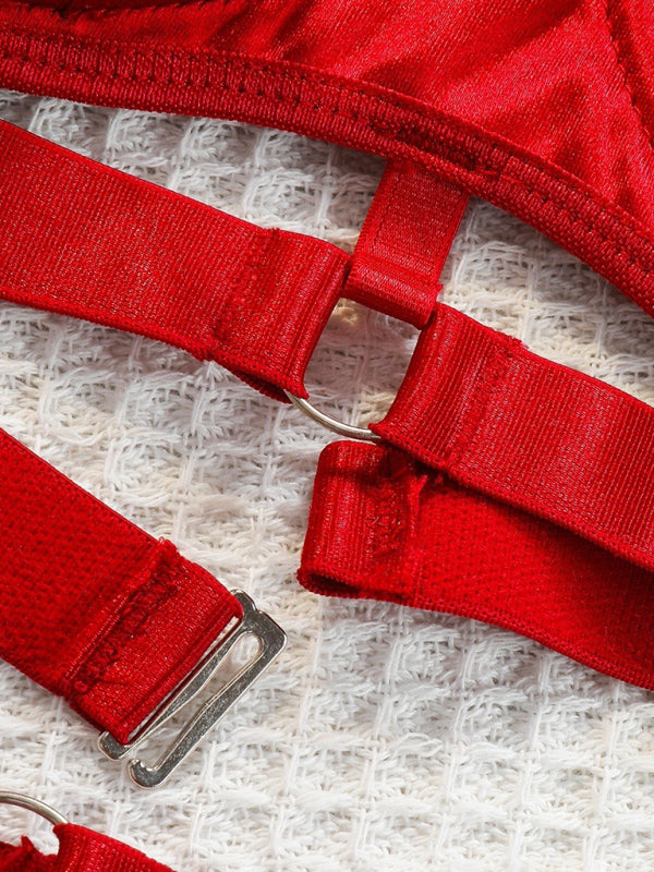 Świąteczny czteroczęściowy zestaw bielizny – Smiling Maria