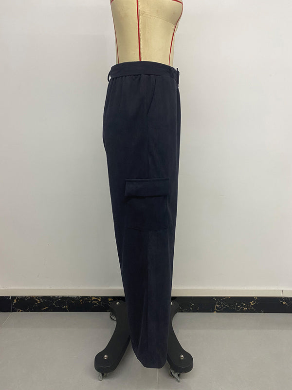 Corduroy Wide-Leg Pants