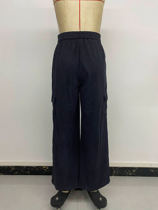 Corduroy Wide-Leg Pants