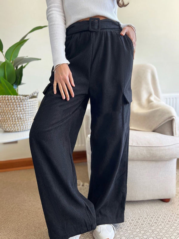 Corduroy Wide-Leg Pants