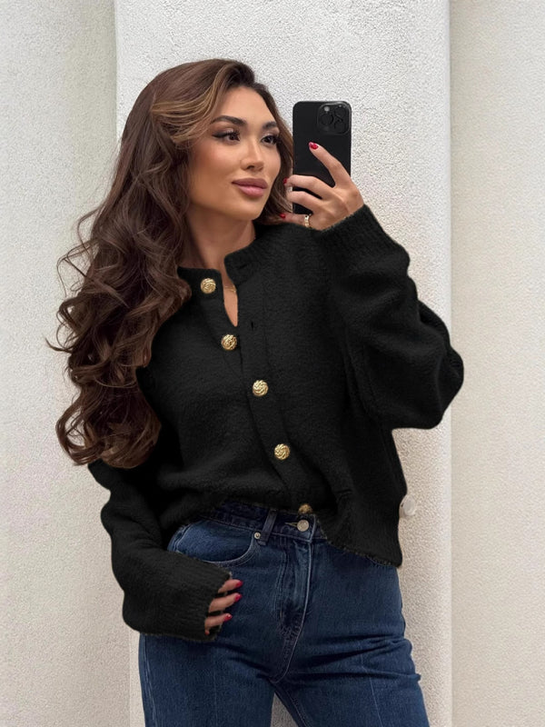 Camisola de Malha com Botões à Frente