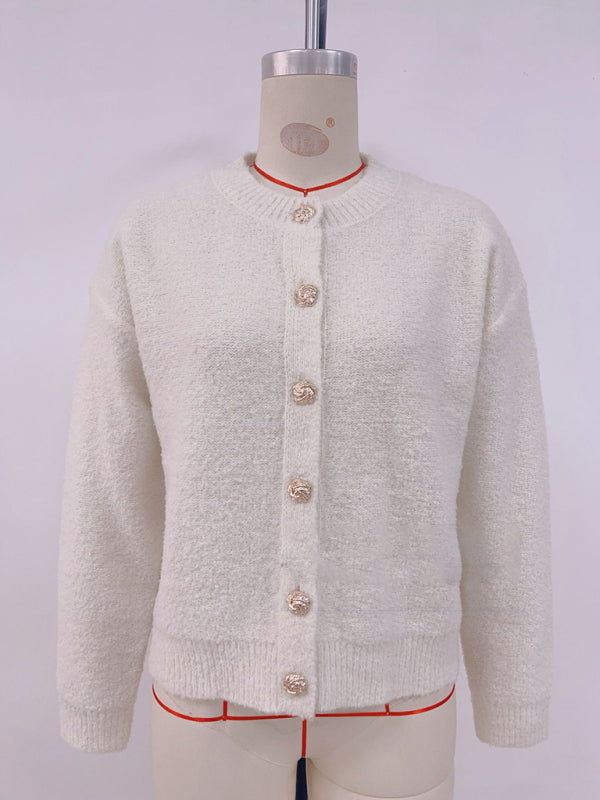 Camisola de Malha com Botões à Frente