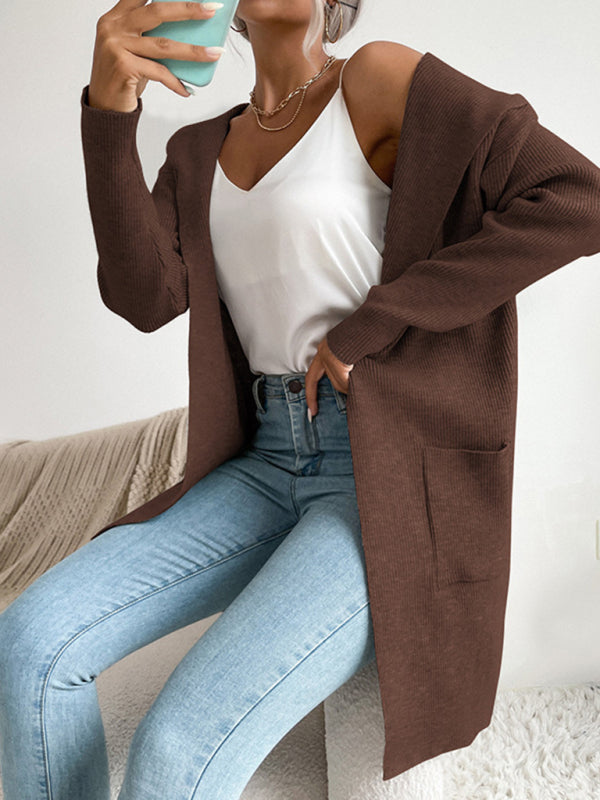 Örgü Cepli Hırka Kazak Ceket