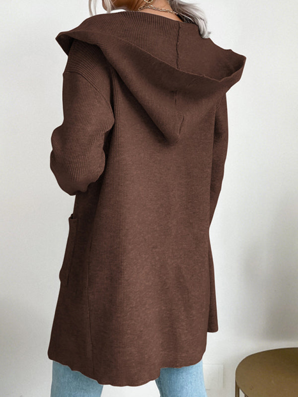 Örgü Cepli Hırka Kazak Ceket