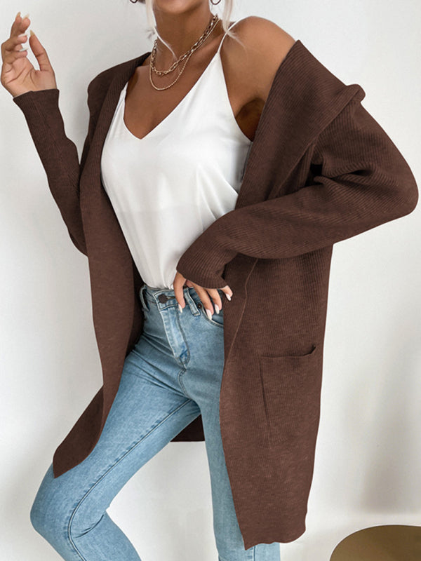 Örgü Cepli Hırka Kazak Ceket