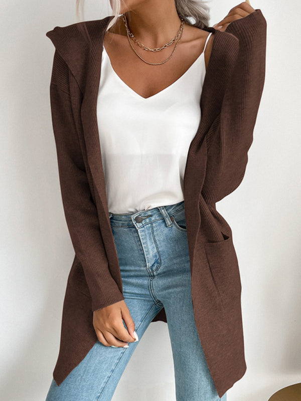 Örgü Cepli Hırka Kazak Ceket