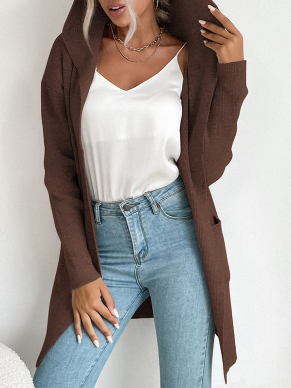 Örgü Cepli Hırka Kazak Ceket