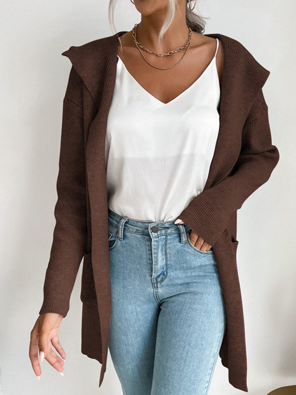 Örgü Cepli Hırka Kazak Ceket