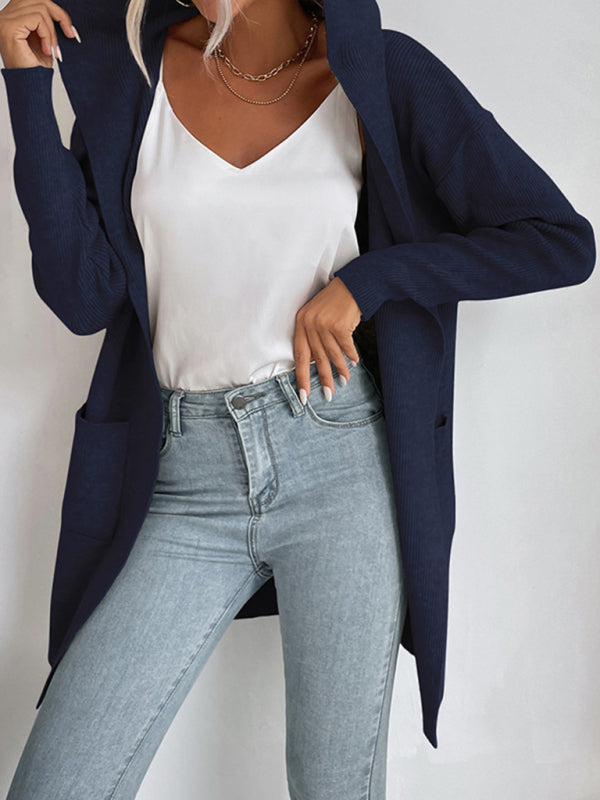 Örgü Cepli Hırka Kazak Ceket