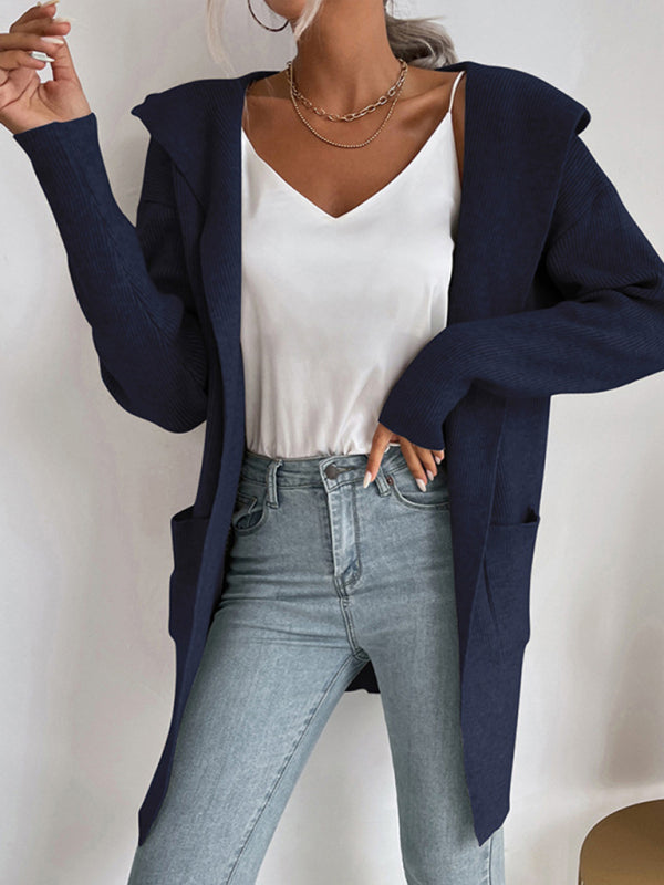 Örgü Cepli Hırka Kazak Ceket