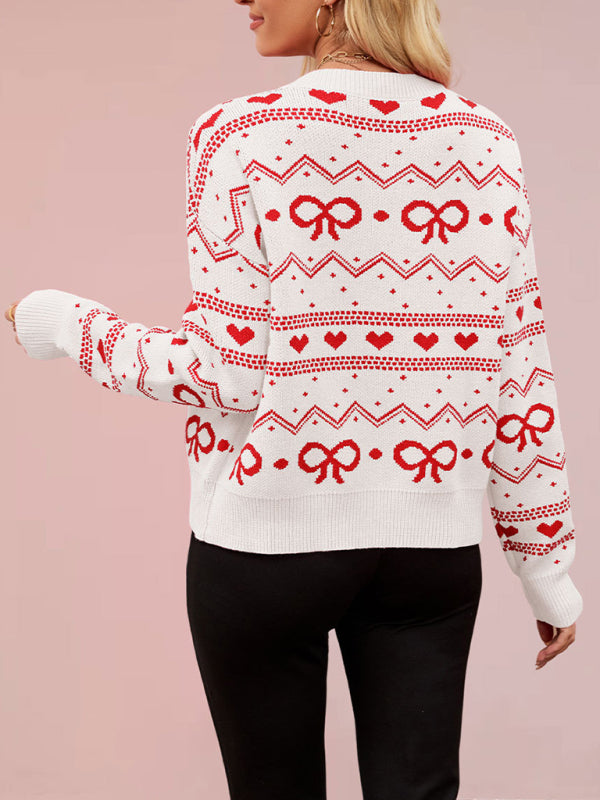 Heart Knit Valentine's Day Cardigan