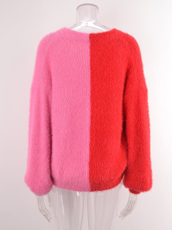 Kardigan na guziki z dzianiny patchworkowej