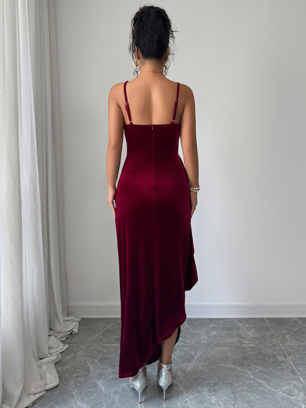 Elegant Long Evening Gown with Straps