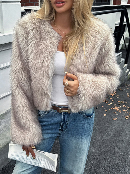 Solid Knit Open-Front Sweater Coat