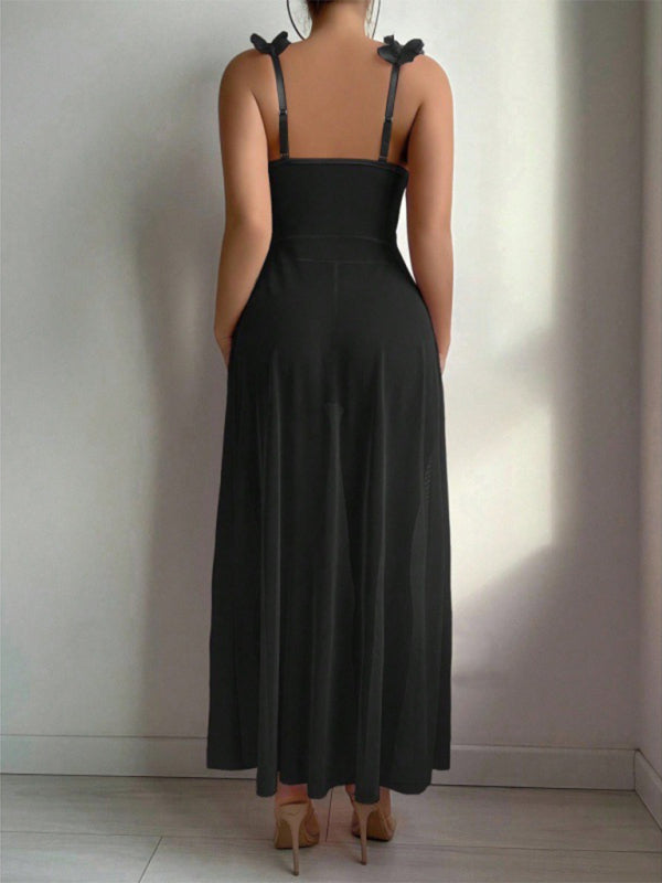 Conjunto Transparente de Vestido e Saia em 2 Peças