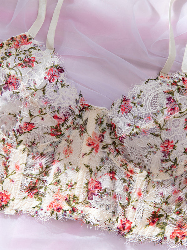 Lace Camisole Lingerie Set with Boning – Smiling Maria