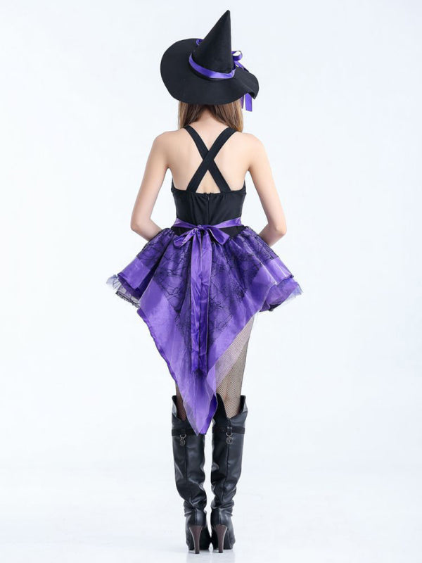 Witch Halloween Costume Tuxedo Skirt Dress