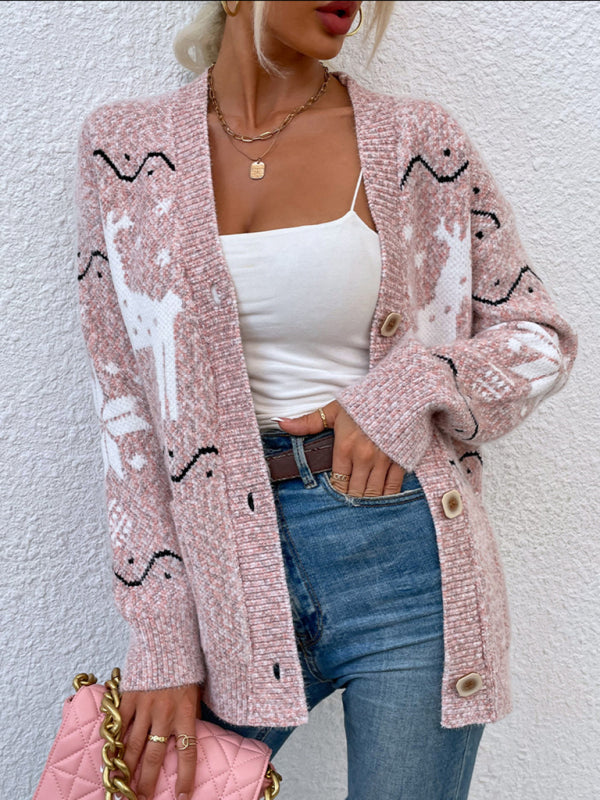 Sweter kardigan dzianinowy świąteczny – Smiling Maria