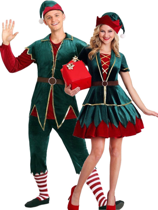 Women's Christmas Clown Costume Dress Set