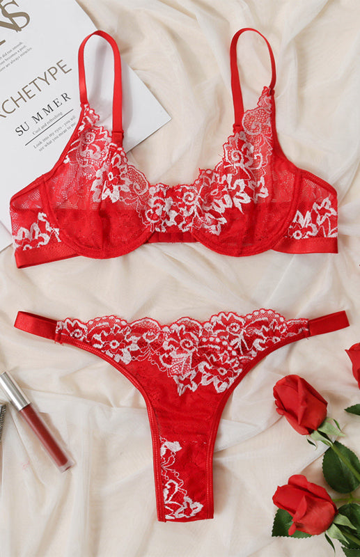Florales Strick-Dessous-Set – Smiling Maria