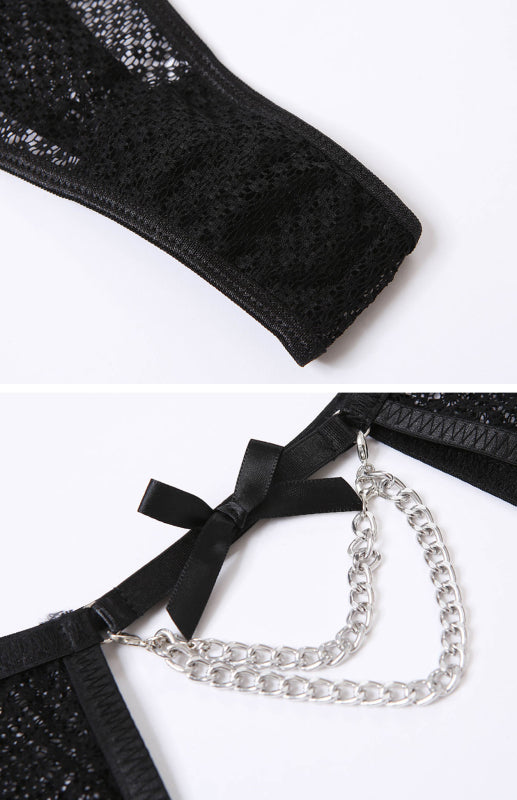 Conjunto de Lingerie com Alças em Renda e Malha – Smiling Maria