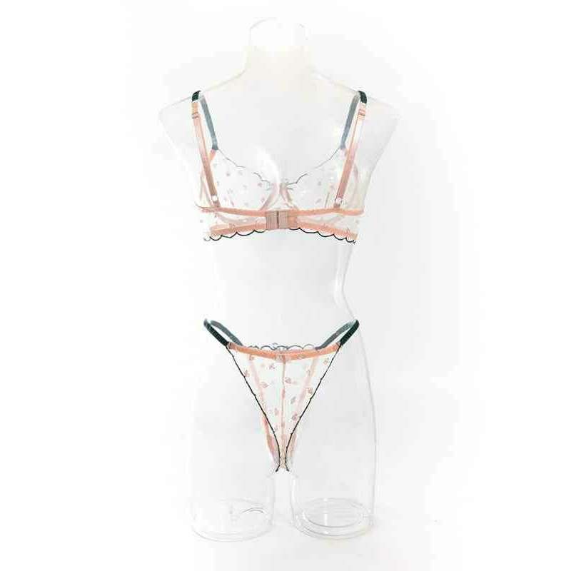 Smiling Maria Women's Lace Bra and Panty Set in Soft Floral Design for Elegant Comfort