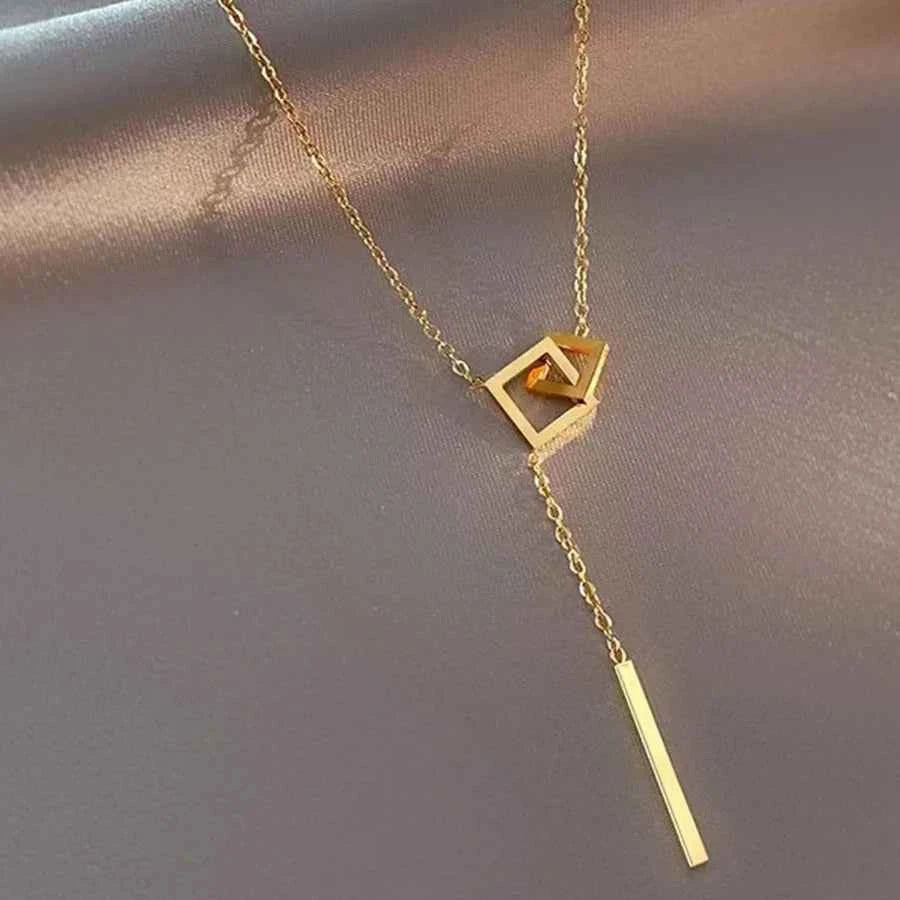 Elegant Gold Y-Shaped Necklace for Women
