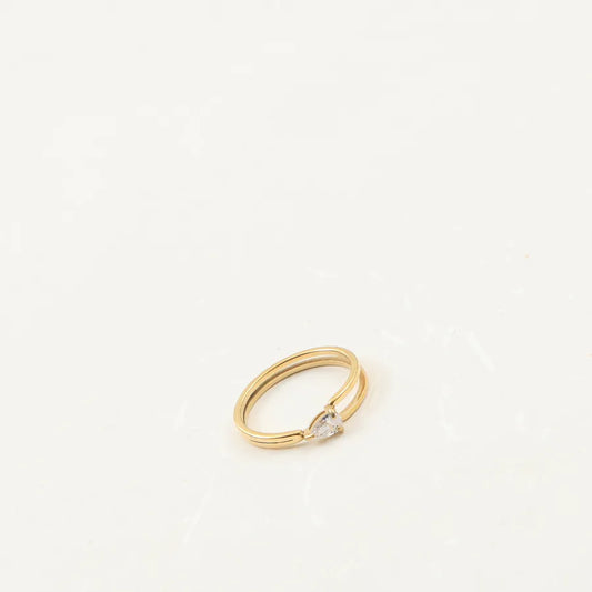 18K Gold Plated Titanium Steel Geometric Ring