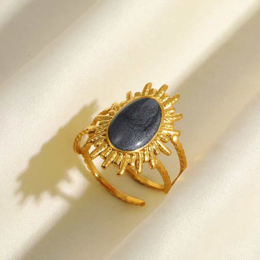 18K Gold Plated Open Heart Ring