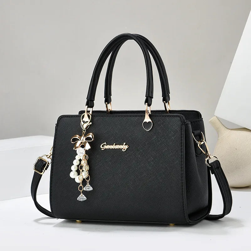 Elegant PU Leather Square Shoulder Bag