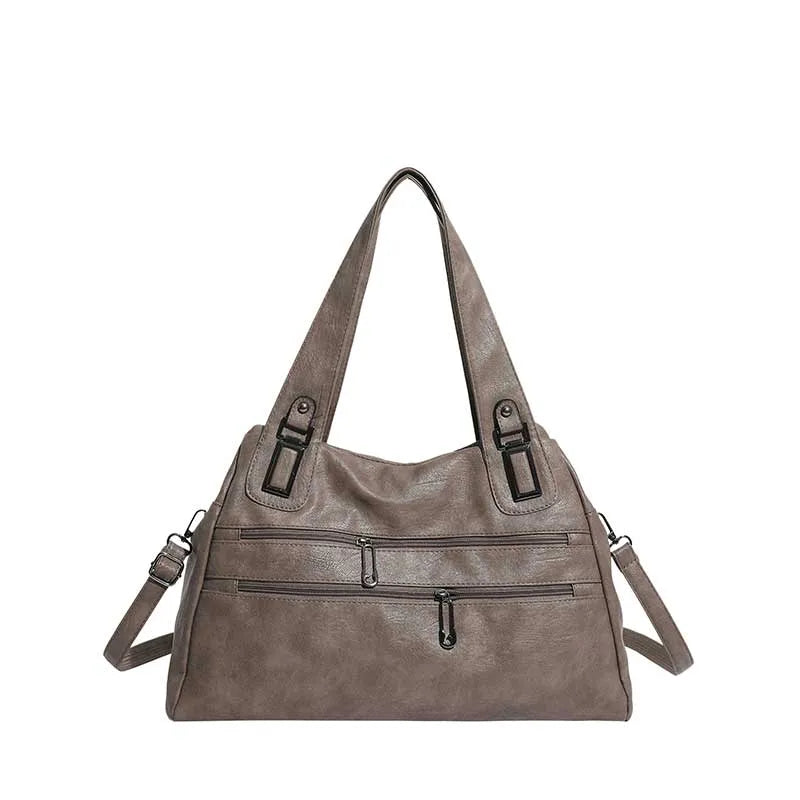 Studded PU Leather Shoulder Bag – Large Capacity - Smiling Maria - Everything For Women